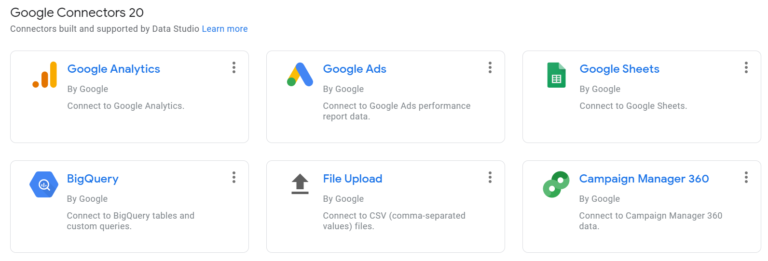 Data Studio connectors image