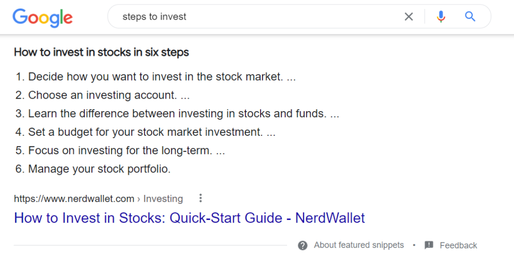 Featured snippet image