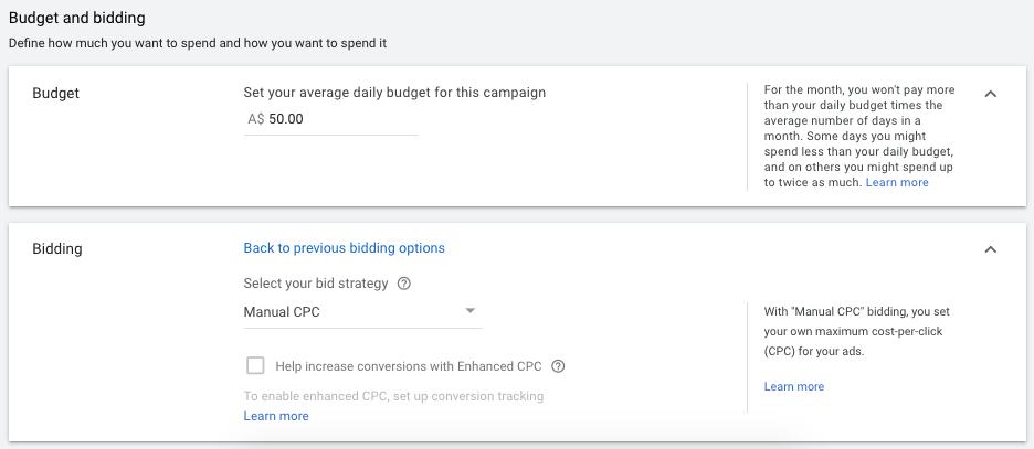 Budgets and bidding image